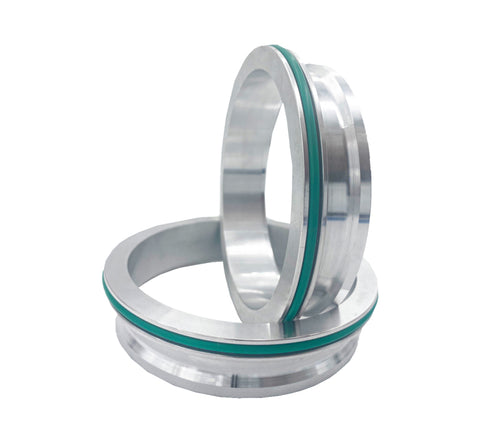 Granatelli Aluminum Dual Seal Clamp 4.0in Weld-on Ferrule Set - 318540F