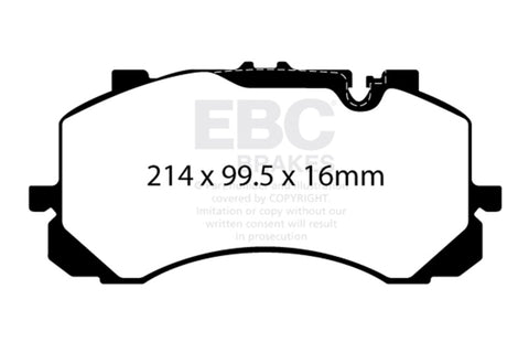 EBC 2019+ Bentley Bentayga 4.0TT Yellowstuff Front Brake Pads - DP42403R