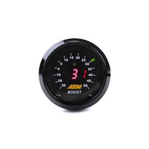 AEM 52mm Boost Digital Gauge -30-50psi - 30-4408