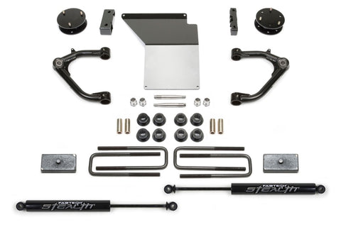 Fabtech 14-18 GM K1500 w/OE Alum. UCA 4in Uniball UCA System w/Rear Stealth Shocks - FTS21191