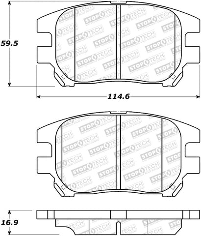 StopTech Street Brake Pads - 308.09300