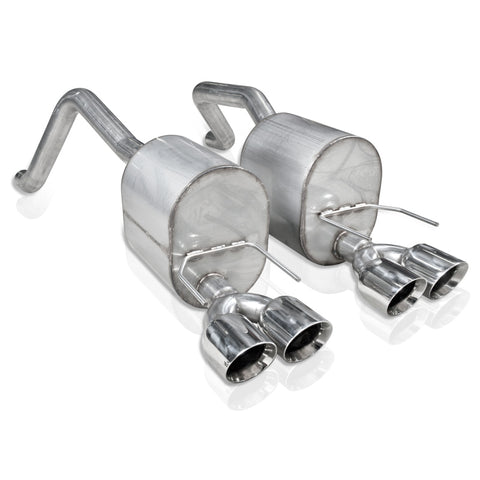 Stainless Works 2009-13 C6 Corvette Axleback 2-1/2in Dual Chambered Turbo Mufflers Quad 4in Tips - C609CBQUAD
