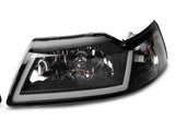 Raxiom 99-04 Ford Mustang Axial Series Headlights w/ LED Bar- Blk Housing (Clear Lens) - 422712