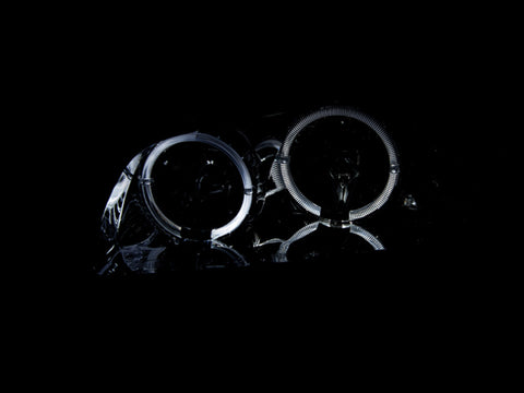 ANZO 2002-2003 Nissan Maxima Crystal Headlights w/ Halo Chrome - 121202