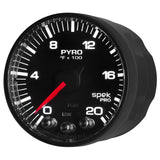 Autometer Spek-Pro 52.4mm 0-2000F Digital Stepper Motor Pyrometer Gauge - P310328