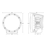 Rigid Industries 360-Series 6in SAE Fog w/ Amber PRO Lens - White (Pair) - 36210