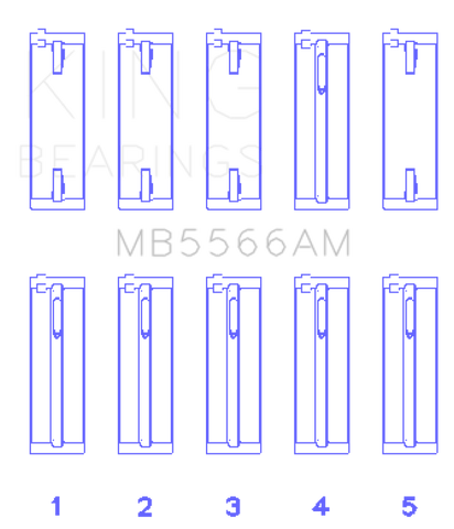 King Audi A4 1.8L AEB (Size STD) Main Bearing Set - MB5566AM