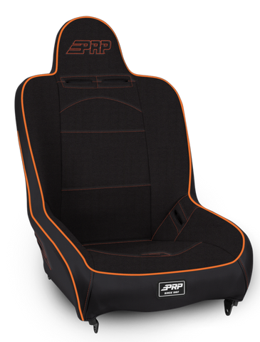 PRP Premier High Back Suspension Seat- Black/Orange Tweed - A100110-50-207