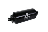 Aeromotive In-Line Filter - (AN-6 Male) 40 Micron Stainless Mesh Element Bright Dip Black Finish - 12348