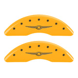 MGP 4 Caliper Covers Engraved F & R Chrysler Wing Yellow Finish Black Char 2004 Chrysler Pacifica - 32002SCW1YL