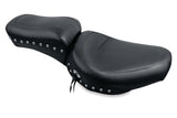 Mustang 58-84 Harley FX/FL Standard Touring 1PC Seat w/Studs - Black - 75302