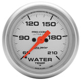 Autometer Ultra-Lite 52mm 60-210 Deg F Electronic Water Temp Gauge - 4369