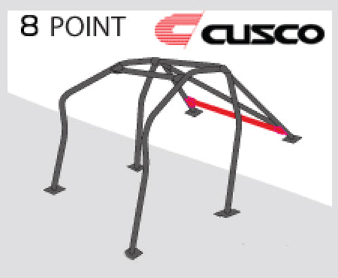 Cusco D1 Chromoly 8pt 2 Pssngr Around Dash 10-15 Hyundai Genesis Coupe LHD w/Sunroof (S/O No Cancel) - HY1 261 GLHD