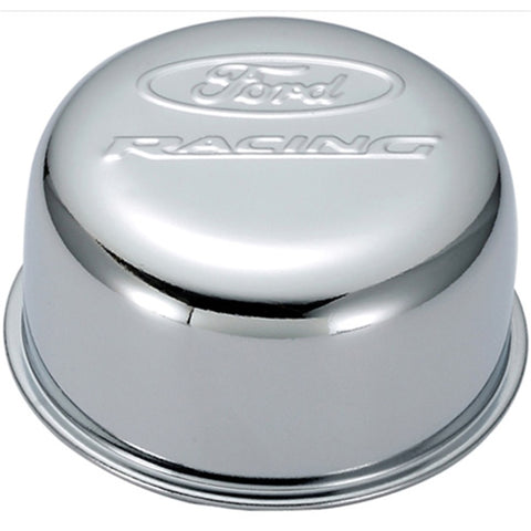 Ford Racing Chrome Breather Cap w/ Ford Racing Logo - Twist Type - 302-200