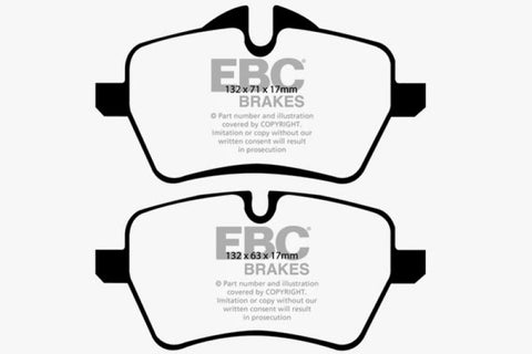 EBC 07-14 Mini Hardtop 1.6 Turbo Cooper S Greenstuff Front Brake Pads - DP21789