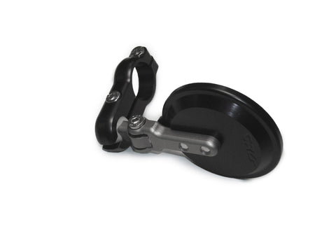 CRG Blindsight Folding 2 in. Round Bar-End Mirror - Black - BSLS-100