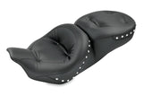 Mustang 08-21 Harley Electra Glide,Rd Glide,Rd King,Street Glide Std Tour 1PC Seat w/Studs - Black - 76037