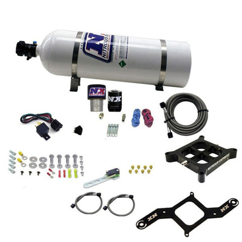 Nitrous Express Single Entry Crossbar RNC .178 4500 Flange Nitrous Kit (250-650HP) w/15lb Bottle - 63940-15