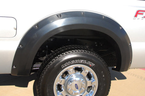 Lund 11-16 Ford F-250 Super Duty RX-Rivet Style Smooth Elite Series Fender Flares - Black (4 Pc.) - RX314S