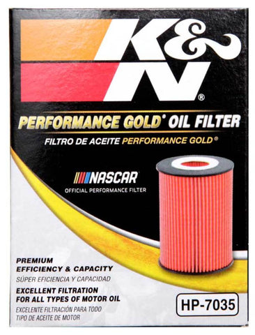 K&N Performance Oil Filter for 15-16 Hyundai Genesis Sedan 3.8L V6 - HP-7035