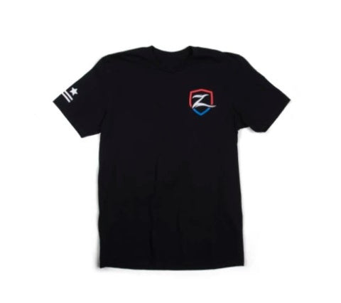 Zone Offroad Black Premium Cotton T-Shirt w/ Patriotic Zone Logos - 3XL - ZONU91623XL