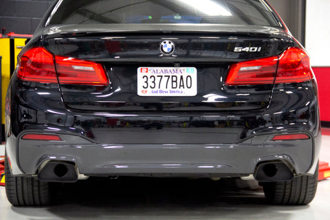 Dinan 17-23 BMW 540i (G30) Free Flow Axleback Exhaust System - Black Tips - D660-0078-BLK