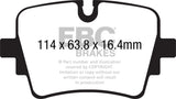 EBC 14+ Jaguar F-Type (Cast Iron Rotors Only) 5.0 Supercharged (490) Redstuff Rear Brake Pads - DP32192C