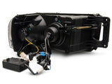 Raxiom 02-05 Dodge RAM 1500 LED Projector Headlights w/ SEQL LED Bar- Blk Housing (Clear Lens) - R131478