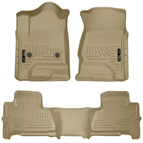 Husky Liners 2015 Chevy/GMC Tahoe/Yukon WeatherBeater Combo Tan Floor Liners - 99203