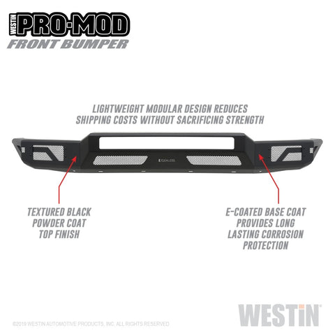 Westin 14-21 Toyota Tundra Pro-Mod Front Bumper - Tex. Blk - 58-41035