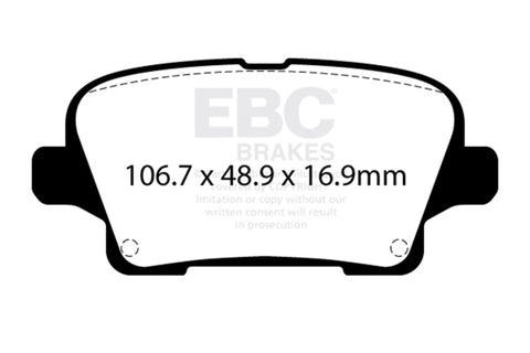 EBC 18-20 Buick Regal Sportback 3.6L Ultimax Rear Brake Pads - UD2189