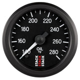 Autometer Stack 52mm 140-280 Deg F 1/8in NPTF Male Pro Stepper Motor Oil Temp Gauge - Black - ST3310
