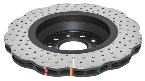 DBA 14-21 Volkswagen GTI (w/Perf Pkg 310mm Rear Disc) Rear 4000 Series Drilled Wavy Rotor - 42809WXD