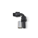 Russell Hose End Crimp On 10 Sae Port Male To -8 Hose 90 Deg Swivel Blk Anodized - 610960