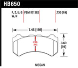 Hawk 09-11 Nissan GT-R DTC-60 Motorsports Front Brake Pads - HB650G.730