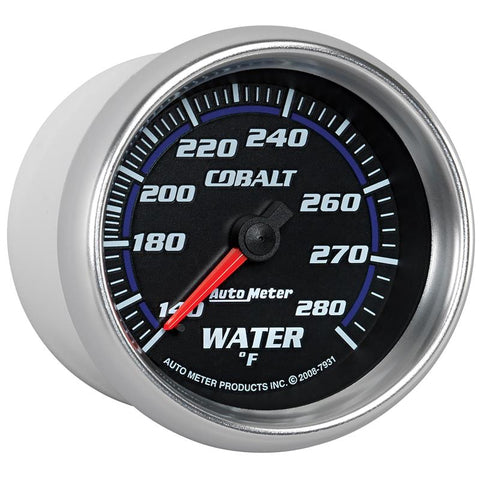 Autometer Cobalt 66.7mm 140-280 degree F. Water Temperature Gauge - 7931