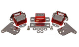 Energy Suspension 69-71 Camaro / 70-73 Monte Carlo Red Motor and Transmission Mounts; Chrome Finish - 3.1134R