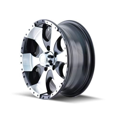 ION Type 136 15x6 / 5x114.3 BP / 0mm Offset / 83.82mm Hub Black/Machined Wheel - 136-5665BX
