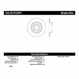 Stoptech 10-13 VW Golf/GTI/Jetta w/ 272mm Rear Disc Rear Premium High Carbon Cryo Brake Rotor - 125.33131CRY