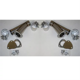 Granatelli 2.5in Stainless Steel Manual Dual Exhaust Cutout Kit w/Slip Fit Band Clamp - 305525D