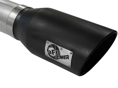 aFe MACHForce XP 5in DPF-Back Stainless Steel Exh Sys, Black tip, Ford Diesel Trucks 08-10 V8-6.4L - 49-43054-B