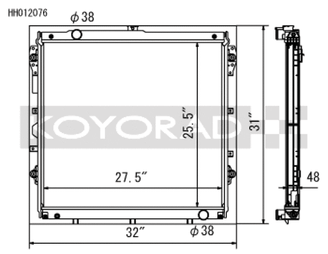 Koyo Toyota 10-13 Tundra 4.6L/07-13 Tundra 5.7L V8 (AT) Racing Radiator *Requires SK-C13* - HH012076