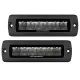 Go Rhino Xplor Blackout Series Sixline LED Flood Light Kit (Flush Mount) - Blk (Pair) - 750300621FBF