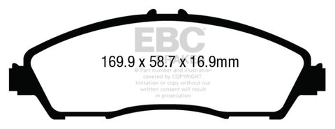 EBC 14+ Acura MDX 3.5 Yellowstuff Front Brake Pads - DP43024R