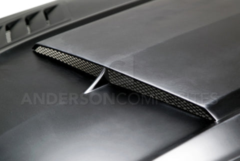 Anderson Composites 15-16 Ford Mustang (Excl. GT350/GT350R) Ram Air Fiberglass Hood - AC-HD15FDMU-AB-GF