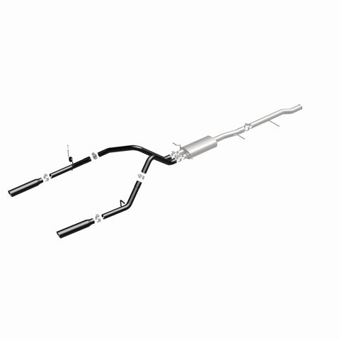 MagnaFlow SYS Cat-Back 3.5in Black Dual Split Rear Tips 10-13 Chevy Silverado / GMC Sierra 5.3L - 15362