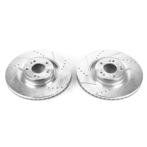 Power Stop 2011 Hyundai Equus Front Evolution Drilled & Slotted Rotors - Pair - JBR1535XPR