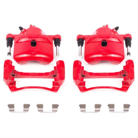 Power Stop 98-02 Honda Accord Front Red Calipers w/Brackets - Pair - S2090