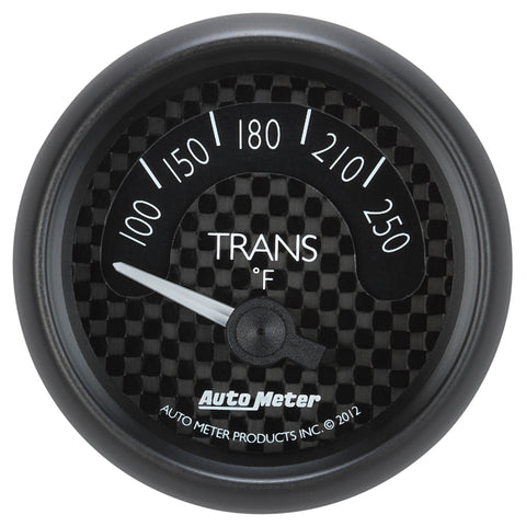 Autometer GT Series 52mm Short Sweep Electronic 100-250 Deg F Transmission Temperature - 8049
