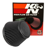K&N Universal Rubber Filter Round Tapered 6in Flange ID x 7.5in Base OD x 5.25in Top OD x 6.75in H - RU-3106HBK